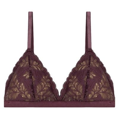 Underprotection bra in burgundy made in recycled polyamide