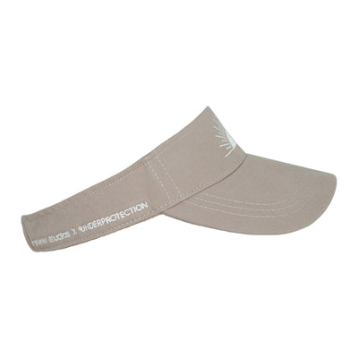 Underprotection hat in grey with a logo on made of organic 100% cotton 